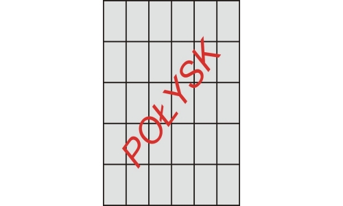 Etykiety samoprzylepne na arkuszach A4 białe błyszczące  35x59.4